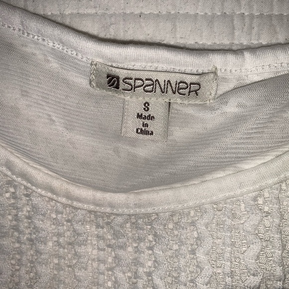 Spanner tank top, white. Size small. - Picture 5 of 6